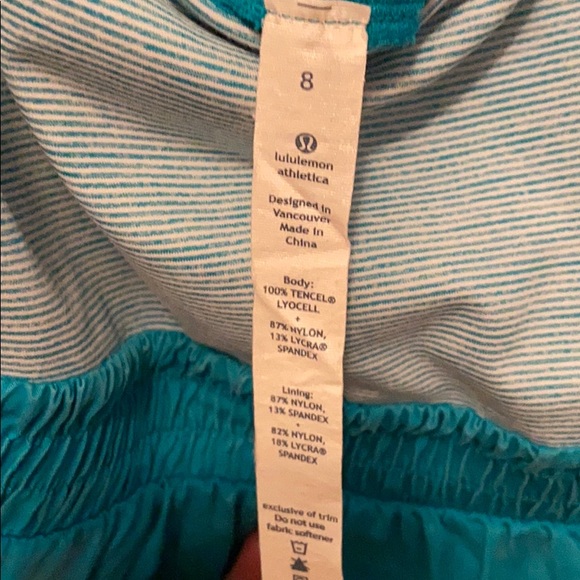 3/$20 Lululemon teal dance tank - Picture 2 of 3